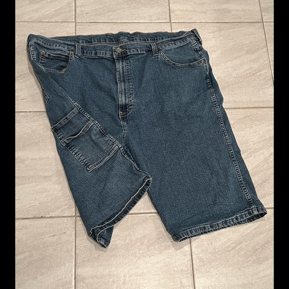 Dickies Blue Jean Shorts Relaxed Fit Bermuda Length/size 42 - Picture 2 of 4